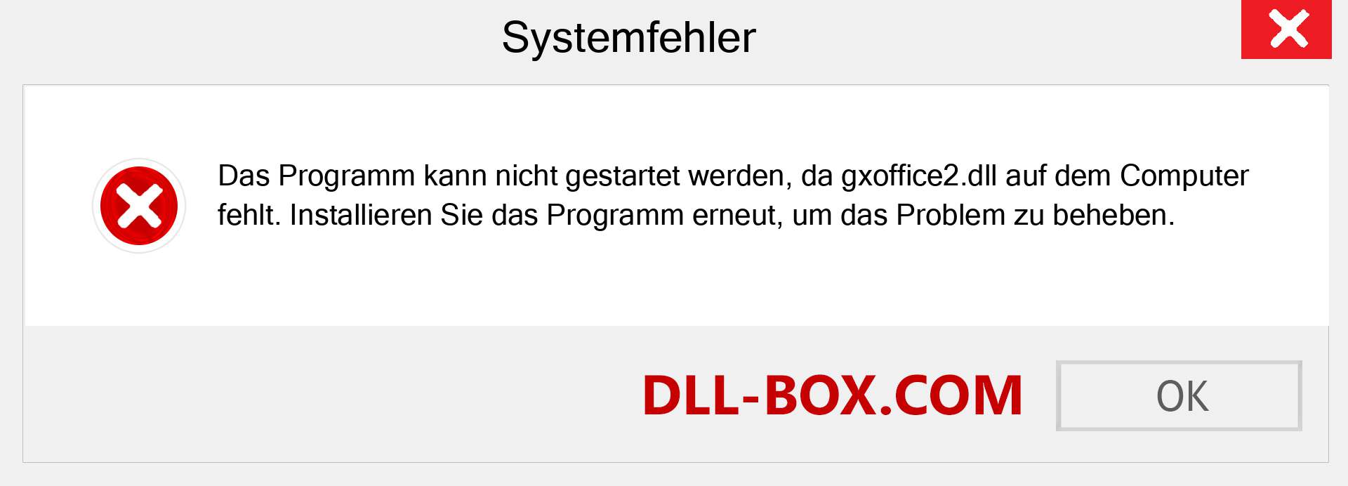 gxoffice2.dll-Datei fehlt?. Download für Windows 7, 8, 10 - Fix gxoffice2 dll Missing Error unter Windows, Fotos, Bildern